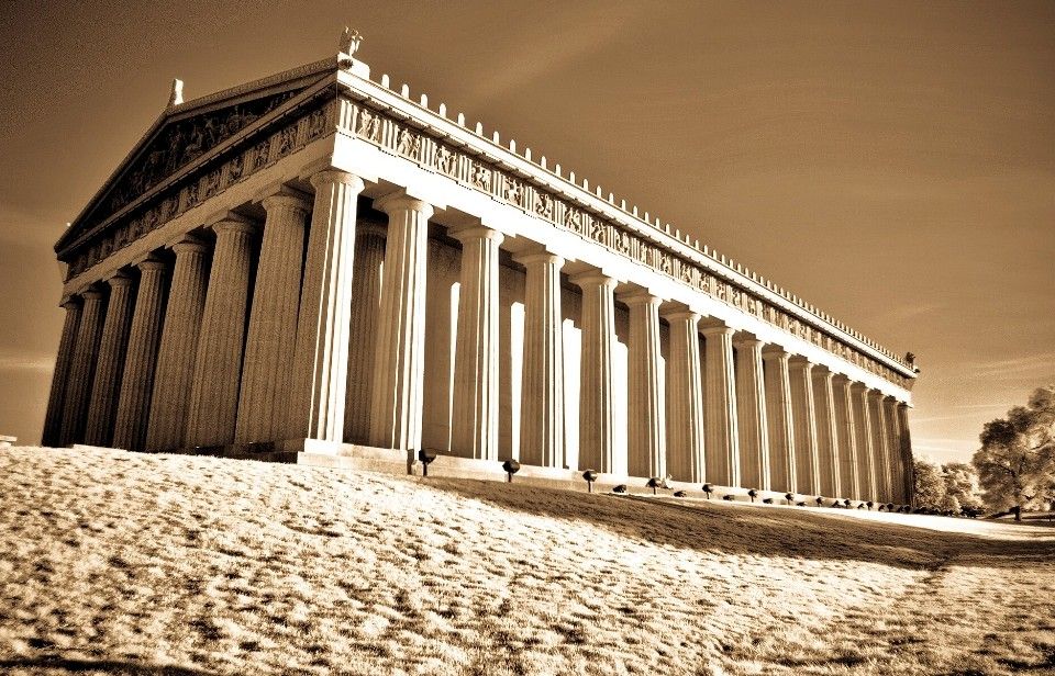 The Parthenon replica in Nashville, Tennessee.